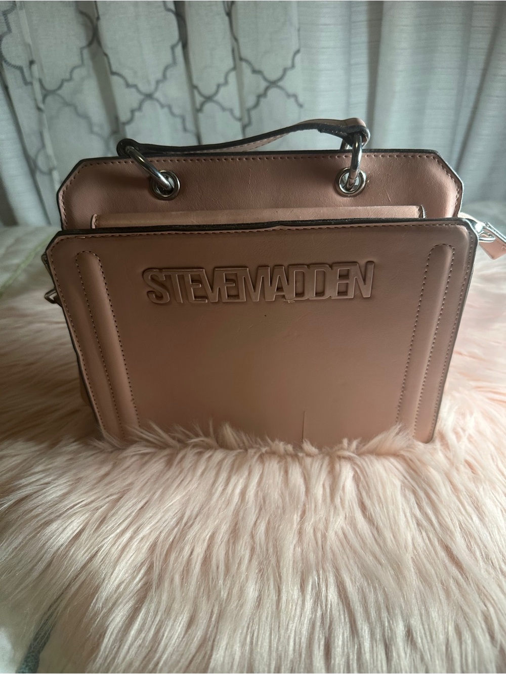 Steve Madden Blush Nude Top-Handle Satchel
